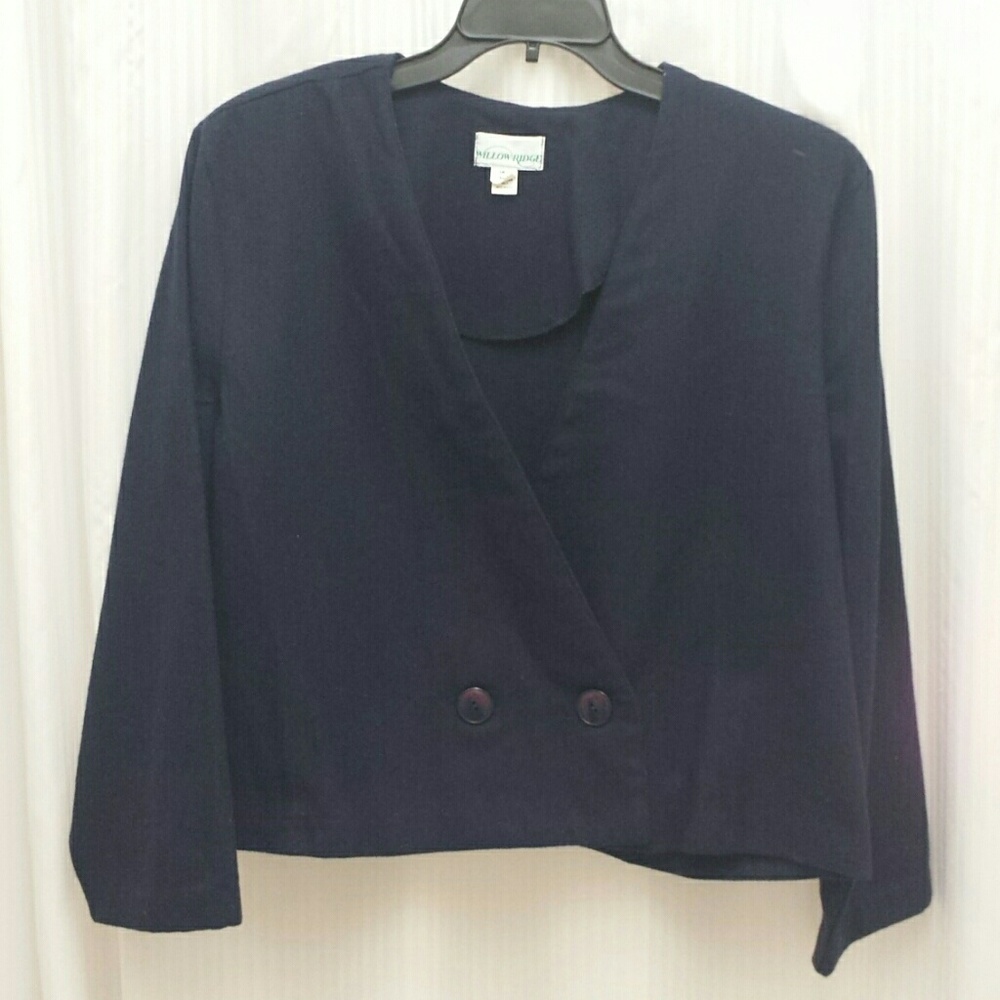 Navy blue wool jacket